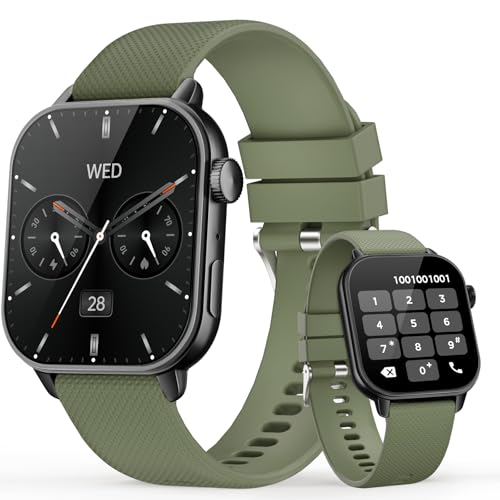 ArmyG Smart Watch 1.85" AMOLED Display, Calls, Heart Rate Monitor, 100+ Sports Modes, IP68 Waterproof Tracker