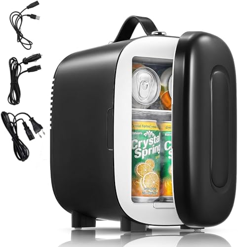 FOHERE Mini Fridge: 5L Cooler for Office, Bedroom, Car, Travel