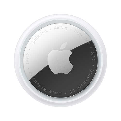 Apple AirTag Tracker for Keys, Wallet, Luggage. Replaceable Battery. Water-Resistant. Easy Setup with iPhone.