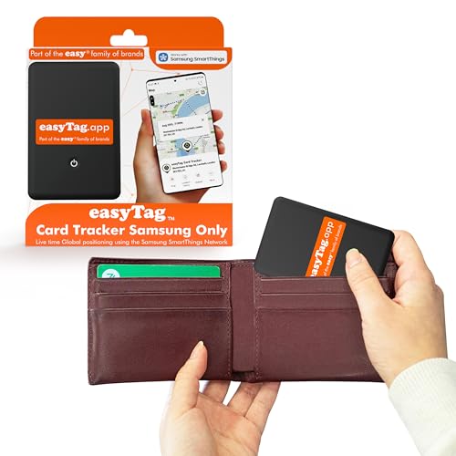 Samsung easyTag Card Tracker - Slim Global Tracking Smart Tag for Wallets, Bags, Luggage - Rechargeable, SmartThings Compatible