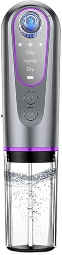 HTY005 Blackhead Remover Vacuum: Rechargeable Face Pore Cleaner, 5 Suction Heads, Comedone Extractor, Whitehead Remover