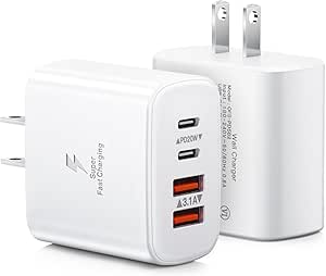 Brand USB C Charger Block 2-Pack 40W Fast Charging Dual Port PD Power Adapter Multiport Type C Brick Chargers for iPhone Samsung