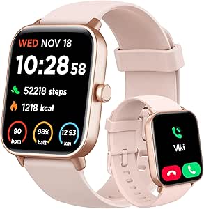 Women's Smartwatch Alexa Built-in, IP68 Waterproof Fitness Tracker, Bluetooth Call, Heart Rate Monitor, 100+ Sports Modes
