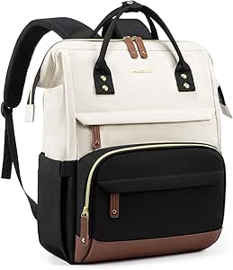 LOVEVOOK Women's Laptop Backpack 15.6 Inch, Work & Travel Purse with Large Capacity, Waterproof College Bookbag & Casual Daypack