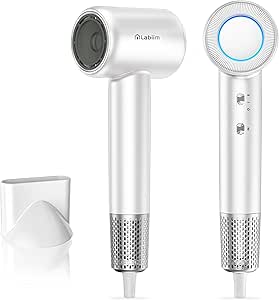 Quiet Ionic Hair Dryer: Fast Drying, Brushless Motor, Thermo-Control, Compact, 1 Nozzle - Home Salon Travel