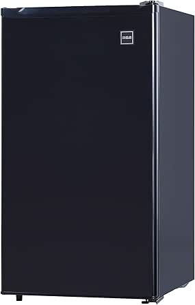 RCA Mini Fridge with Freezer Compartment, Adjustable Thermostat, Reversible Doors - Ideal for Dorm, Office, RV - 3.2 Cubic Feet