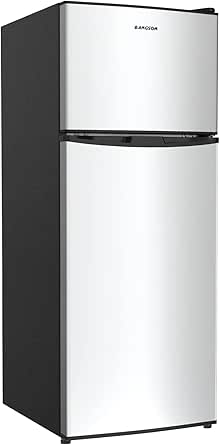 BANGSON Small Fridge with Freezer for Apartment & Bedroom