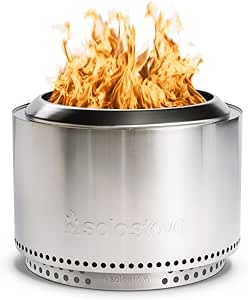 Solo Stove Yukon Smokeless Fire Pit - Wood Burning Outdoor Fireplace, Portable Stainless Steel, Ideal for 6+ People