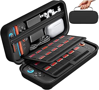 daydayup Switch 2 Carry Case for Nintendo Switch 2, 24 Games, Protective Hard Shell Travel Case for Console & Accessories