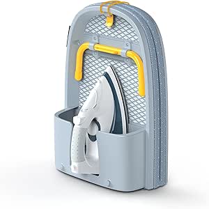 Joseph Joseph Folding Compact Ironing Board, Space-Saving Table-Top Design, Regular Size, Grey/Yellow