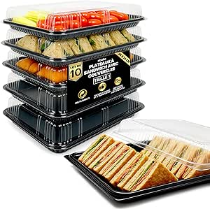 Reusable Catering Food Trays with Lids for Parties & Buffets