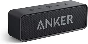 Anker Upgraded Bluetooth Speaker: Waterproof, Stereo Sound, 24H Playtime - Portable Wireless Speaker for iPhone, Samsung (Black)