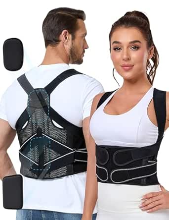 Bionic Posture Corrector for Full Back Support, Pain Relief - 3D Pads
