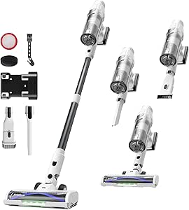 ElecKeys Cordless Vacuum Cleaner 45KPA for Home, Stick, Touch Screen - Anti-Tangled, Pet Hair, Floors