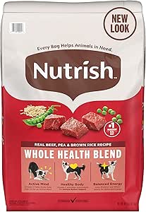 Rachael Ray Nutrish Dry Dog Food - Beef, Pea & Brown Rice Blend for Adult Dogs - 40lb Bag