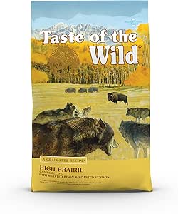 Taste of the Wild High Prairie Grain-Free Dog Food with Bison & Venison - High Protein, Nutrients, Probiotics 28lb