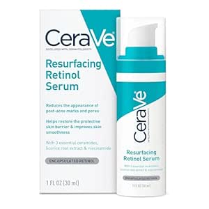 CeraVe Retinol Serum for Acne Marks, Licorice & Niacinamide, Brightening & Pore Minimizer, Face Repair