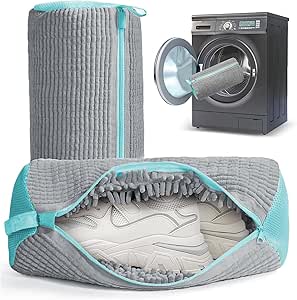 Laundry Shoe Bag for Washer and Dryer, 2Pcs Reusable Sneaker Cleaning Kit