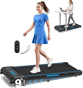 FOUSAE 4 in 1 Walking Pad Treadmill - 9% Incline, 12 HIIT Programs