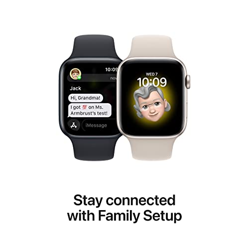 Apple Watch SE 2nd Gen GPS 40mm Midnight Aluminum Case Midnight Sport Band Renewed
