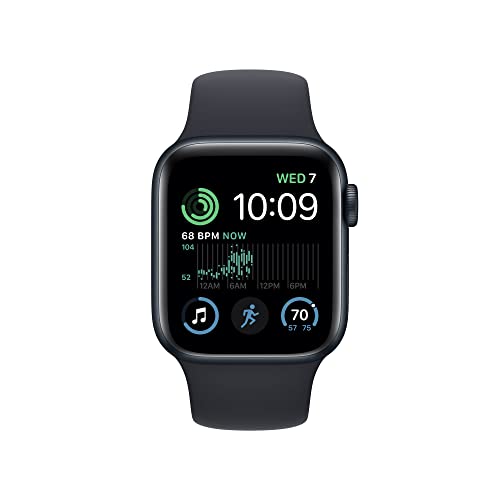 Apple Watch SE 2nd Gen GPS 40mm Midnight Aluminum Case Midnight Sport Band Renewed