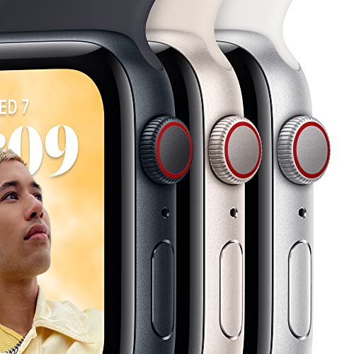 Apple Watch SE 2nd Gen GPS 40mm Midnight Aluminum Case Midnight Sport Band Renewed