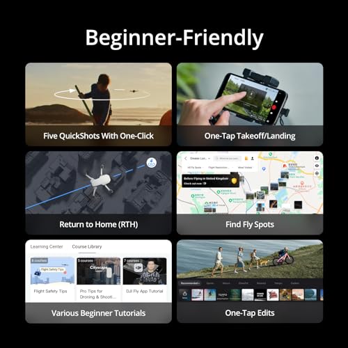 DJI Mini 4K Camera Drone Combo for Adults, 3-Axis Gimbal, 10km Video, Auto Return, 2 Batteries, QuickShots