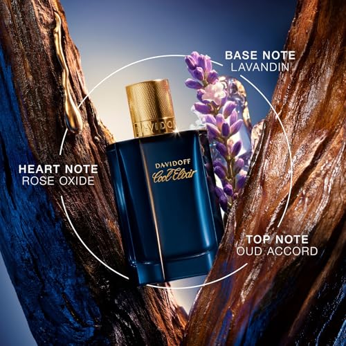 DAVIDOFF Cool Elixir Parfum - Intense Woody Fragrance, Rose Oxide, Lavandin, Oud Accord - 50ml
