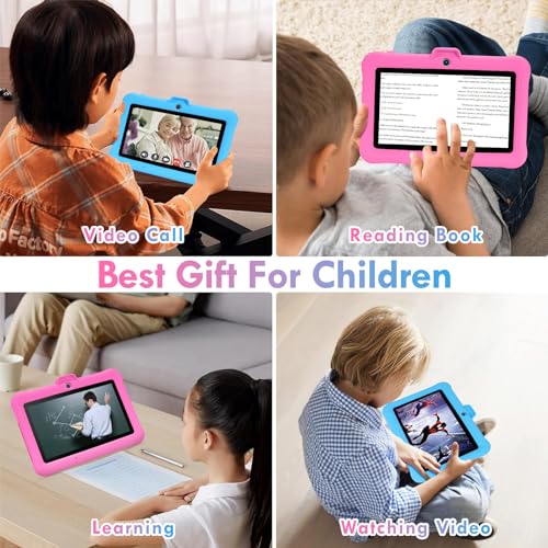 TABTIVI 7-inch Kids Tablet: 8GB RAM, 64GB ROM, Pre-Installed Apps, Parental Control