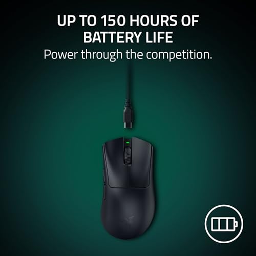 Razer DeathAdder V4 Pro 56g Wireless Gaming Mouse with Hyperspeed 2.4GHz - Focus Pro Sensor - Optical Switches - Black