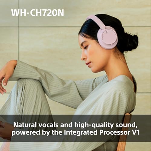 Sony Wireless Noise Cancelling Over-Ear Headphones, Ambient Sound, Lightweight Design, 35hr Battery - Black