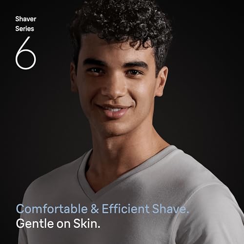 Braun Series 6 Electric Shaver for Men, Wet & Dry, Precision Trimmer, Cordless - Waterproof, Grey