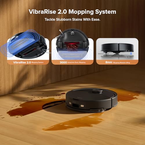 Roborock Q10 S5+ Robot Vacuum: Self-Emptying, 10000Pa Suction, Hands-Free Cleaning, Anti-Tangle Design, Auto-Lifting Mopping, Obstacle Avoidance
