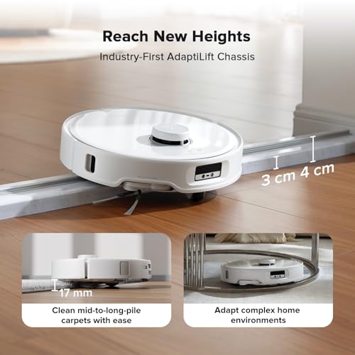 Roborock Qrevo Curv Robot Vacuum Cleaner with Mop, 18,500 Pa, Zero-Tangling, Intelligent Dirt Detection