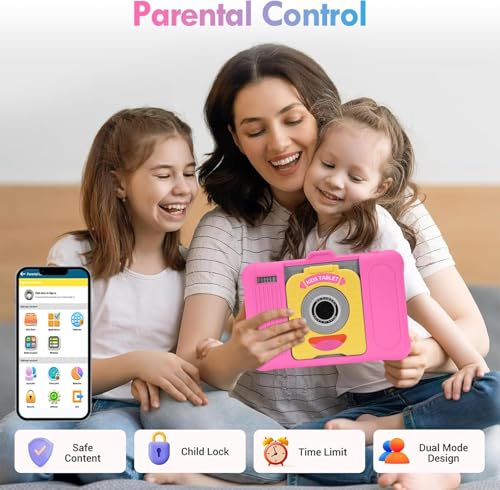 TABTIVI 7 inch Android Kids Tablet, GMS Certified, Parental Control, Pre-Installed Apps - Educative & Fun