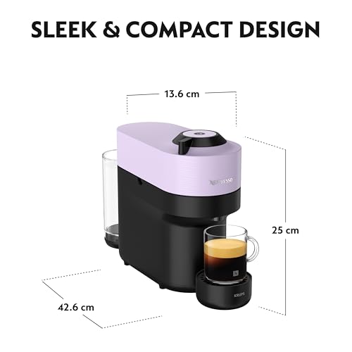 Krups Vertuo Coffee Pod Machine: Lilac, One-Touch Brewing