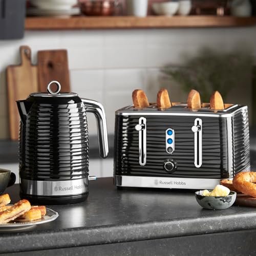 Russell Hobbs 1.7L Electric Kettle, Fast Boil 3KW, Black Textured Finish