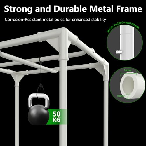 TOPRON 200W LED Grow Tent Kit - Full Spectrum, Dimmable - Ideal for Hydroponics - 80x80x180cm Size