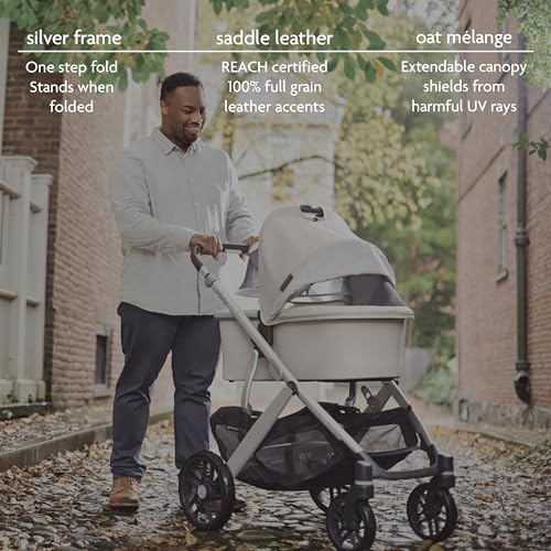 UPPAbaby Vista V2 Pushchair - Declan - Convertible Stroller with Carry Cot & Toddler Seat, Accessories - One Step Fold, Baby to Toddler