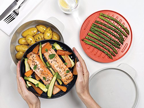 Joseph Joseph Microwave Cooking Set: 2L Pot, Steamer, Griddle, Lid