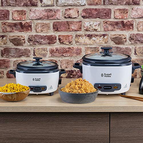 Russell Hobbs Rice Cooker: 2kg, Non-Stick Bowl, Steamer Basket, Energy Saving