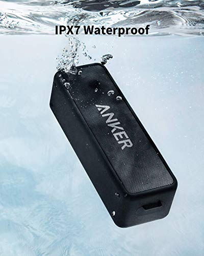 Anker Soundcore 2 Portable Speaker: 12W Stereo Sound, BassUp, IPX7 Waterproof, 24-Hour Playtime - Home, Outdoors, Travel