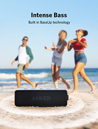 Anker Soundcore 2 Portable Speaker: 12W Stereo Sound, BassUp, IPX7 Waterproof, 24-Hour Playtime - Home, Outdoors, Travel