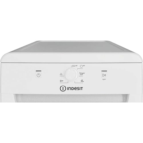 Indesit Slimline Dishwasher: 10 Place Setting, Freestanding, White