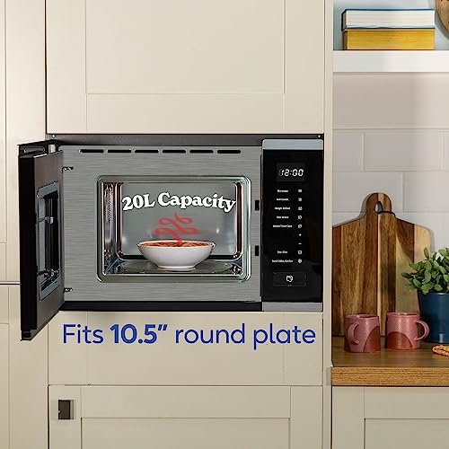 Russell Hobbs 20L Digital Microwave with Grill & Defrost - 8 Autocook Settings - Stainless Steel