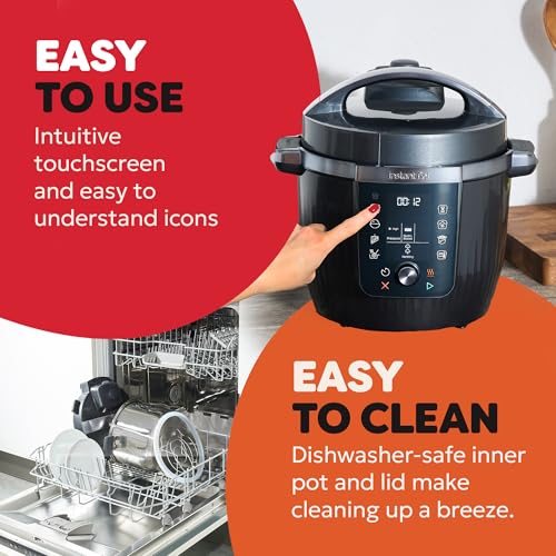 Instant Pot Pro 10-in-1 Multi-Cooker - 5.7L, Black - Pressure, Slow & Rice Cooker, Sauté Pan - Yoghurt Maker - Food Warmer - Steamer - Sous Vide - Bake - NutriBoost - Dishwasher Safe