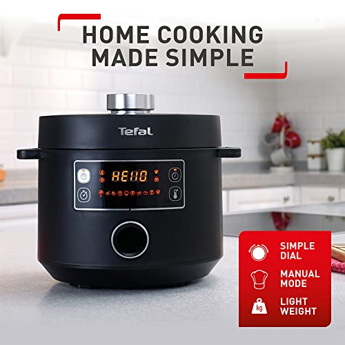 Tefal Turbo Cuisine 10-in-1 Electric Pressure Cooker, 4.8L - Multi-Cooker with 10 Programs: Stew, Steam, Bake, Slow Cook - Black