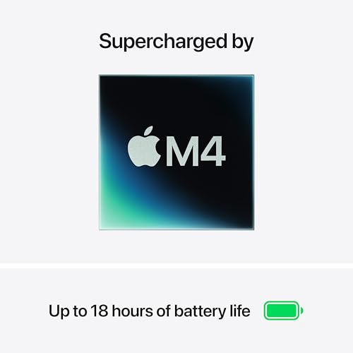 Apple MacBook Air 13-inch Laptop, M4 Chip, Liquid Retina Display, 16GB Memory, 256GB SSD, Center Stage Cam, Touch ID