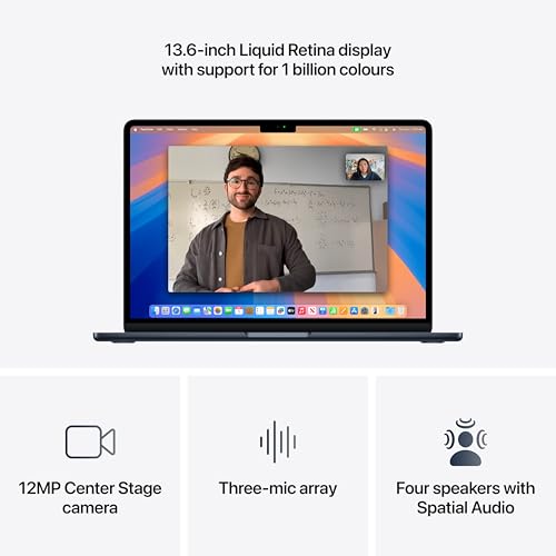 Apple MacBook Air 13-inch Laptop, M4 Chip, Liquid Retina Display, 16GB Memory, 256GB SSD, Center Stage Cam, Touch ID