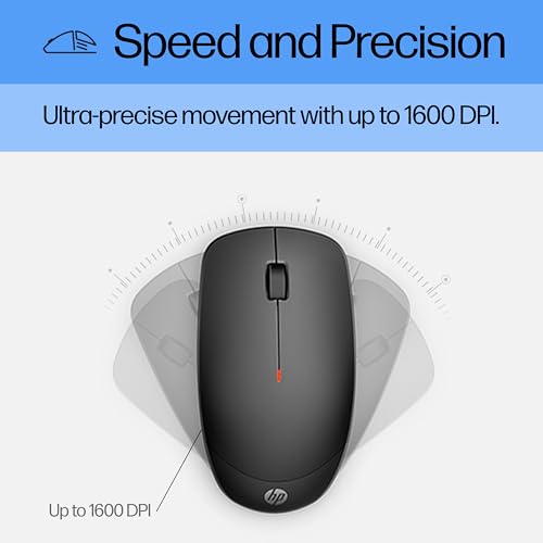 HP 230 Wireless Keyboard Mouse Combo Set, 2.4 GHz USB-A Nano, 1600 dpi, 16 Months Battery Life, Black